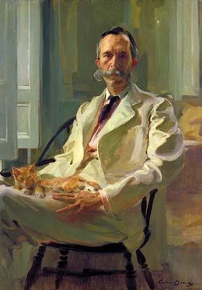 Man with a Cat by Cecilia Beaux
